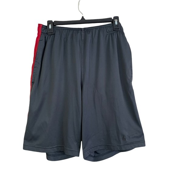 nike Other - Nike Men's Dry-Fit Grey Red Drawstring Athletic Shorts Medium